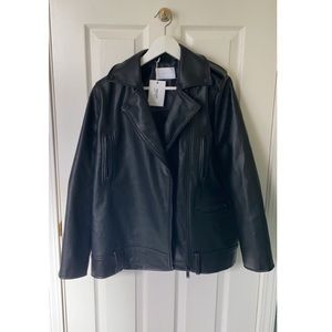 Oak + Fort vegan leather coat